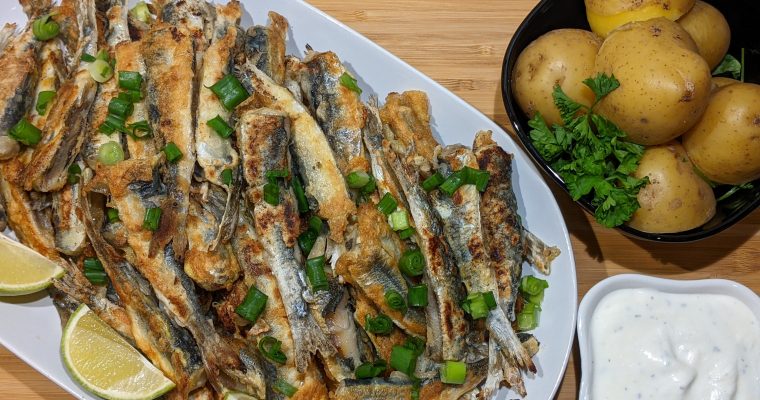 Fried herring with potatoes