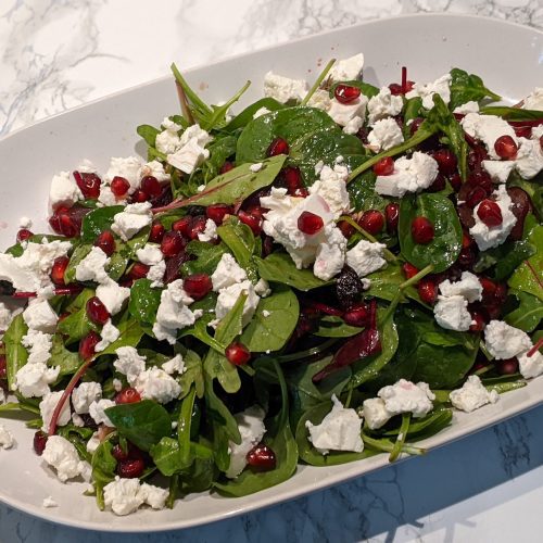 Goat Cheese and Beetroot Salad with Pomegranate