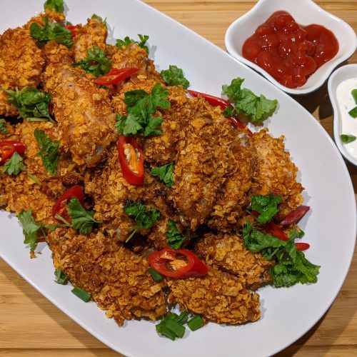 Cornflake Crusted Chicken Wings