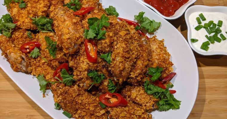 Cornflake Crusted Chicken Wings