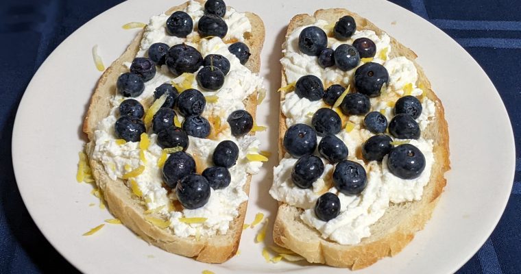 Blueberry Ricotta Toast