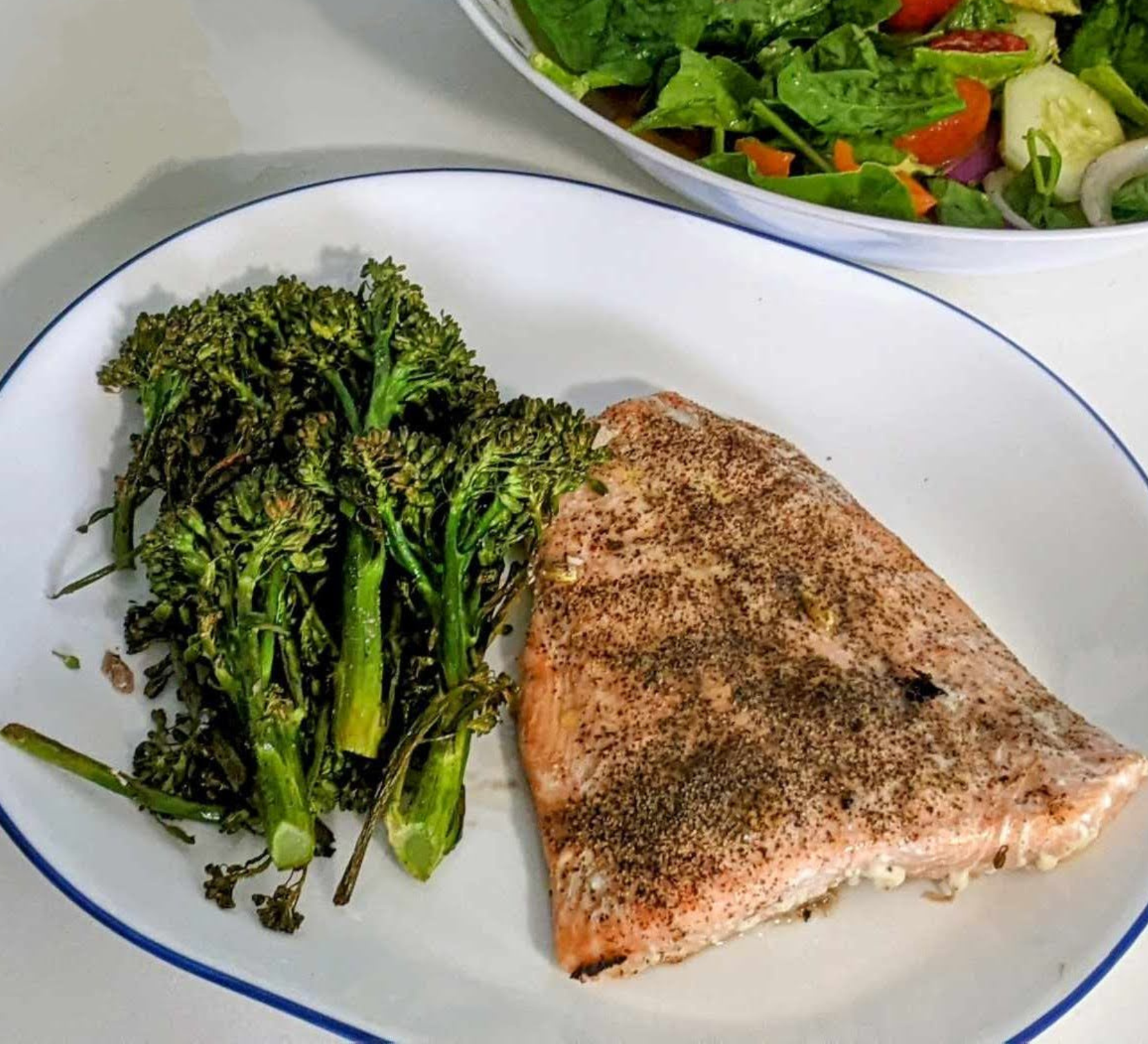 Grilled Salmon and Broccoli