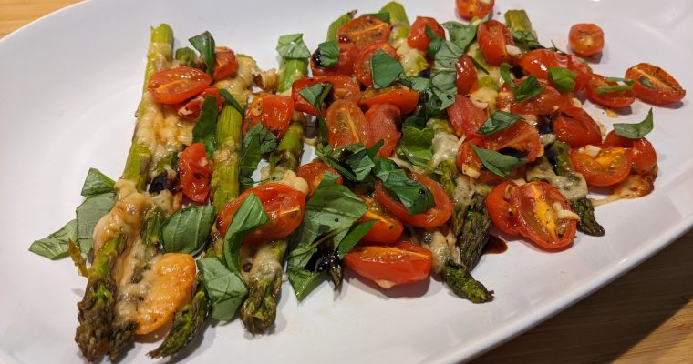 Parmesan Roasted Asparagus and Tomatoes