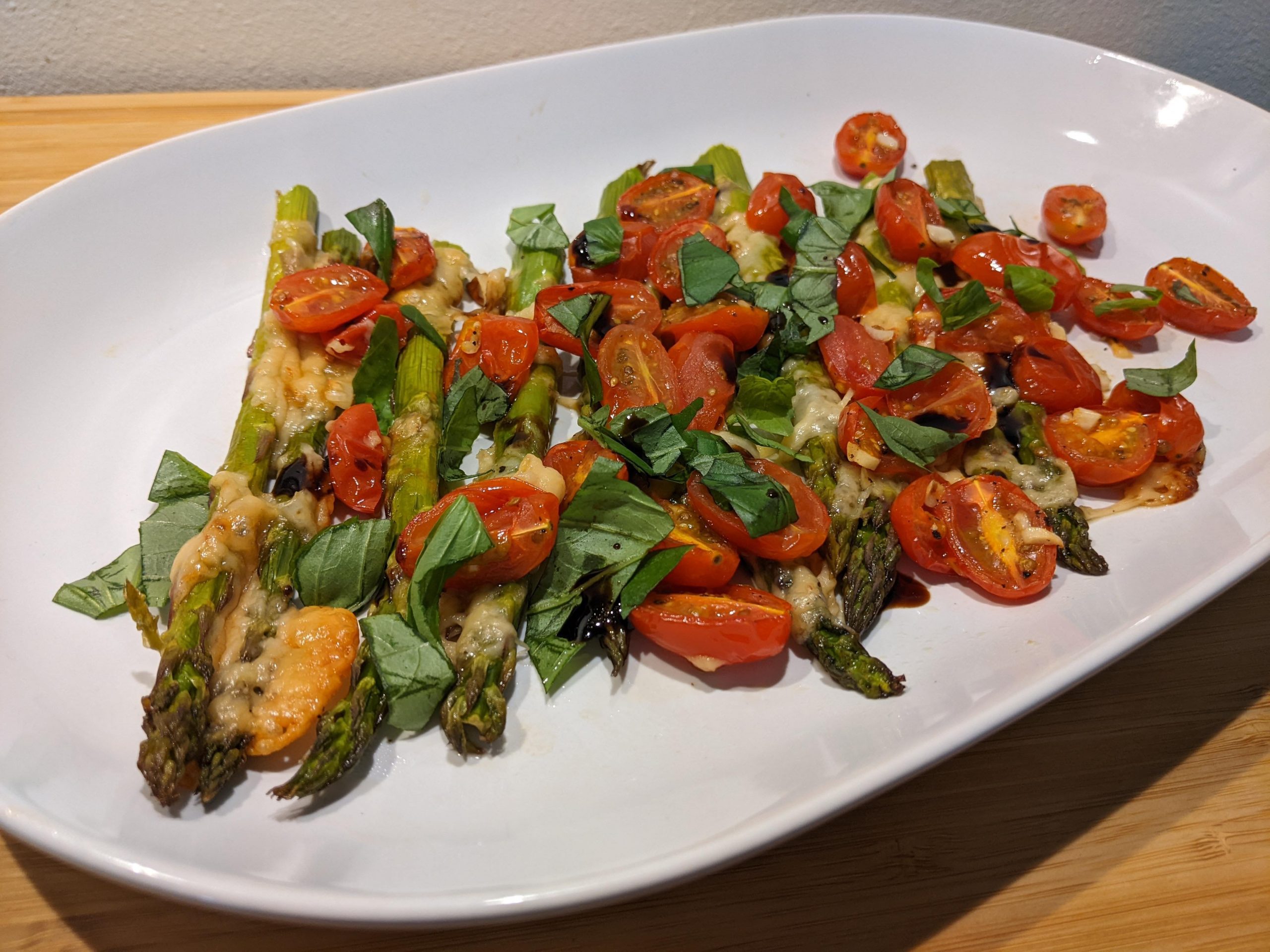 Parmesan Roasted Asparagus and Tomatoes