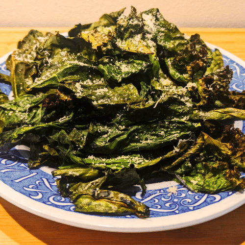 Crispy Kale Chips with Parmesan