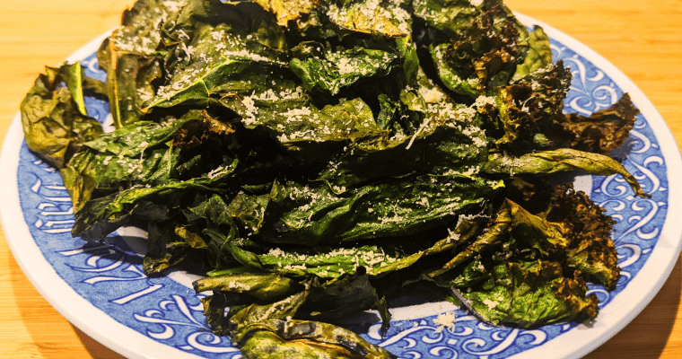 Crispy Kale Chips with Parmesan