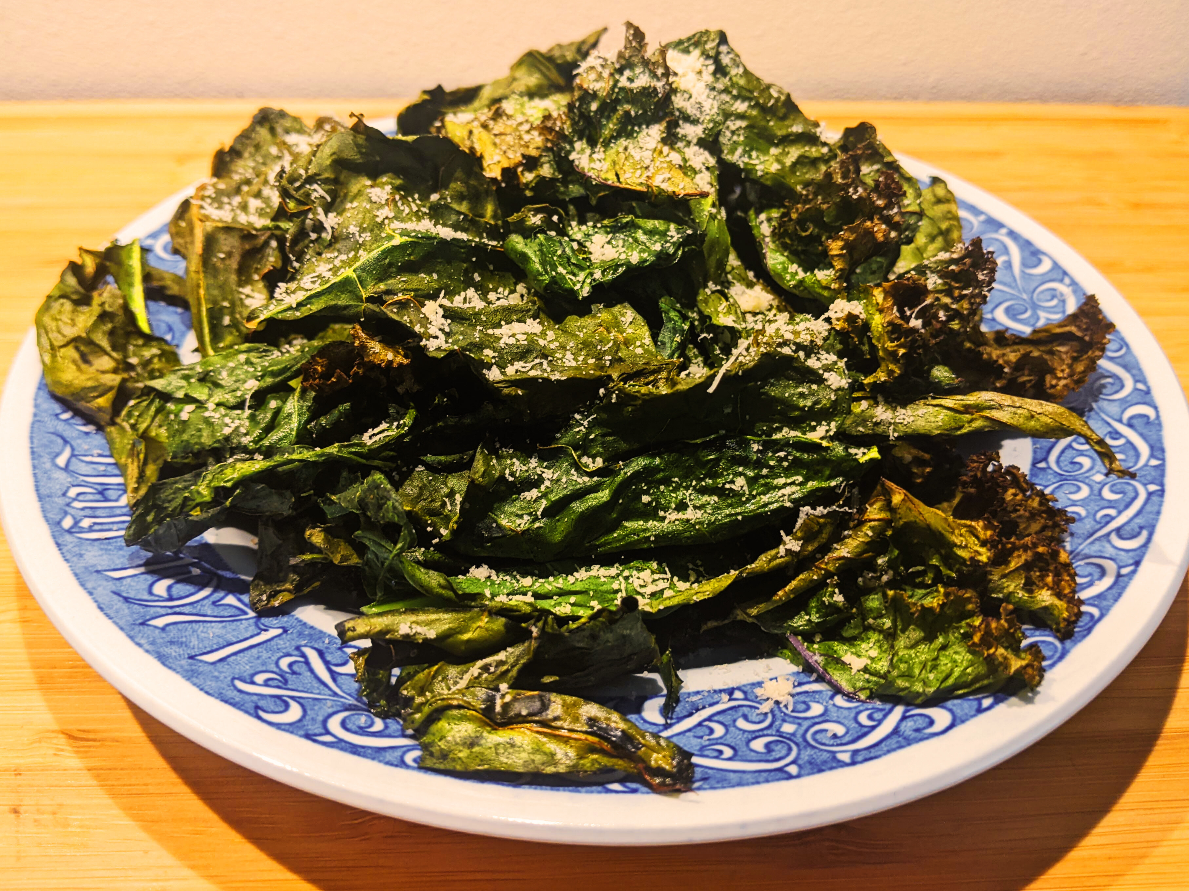 Crispy Kale Chips with Parmesan