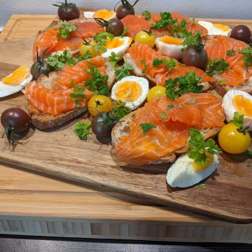 Breakfast Salmon Board