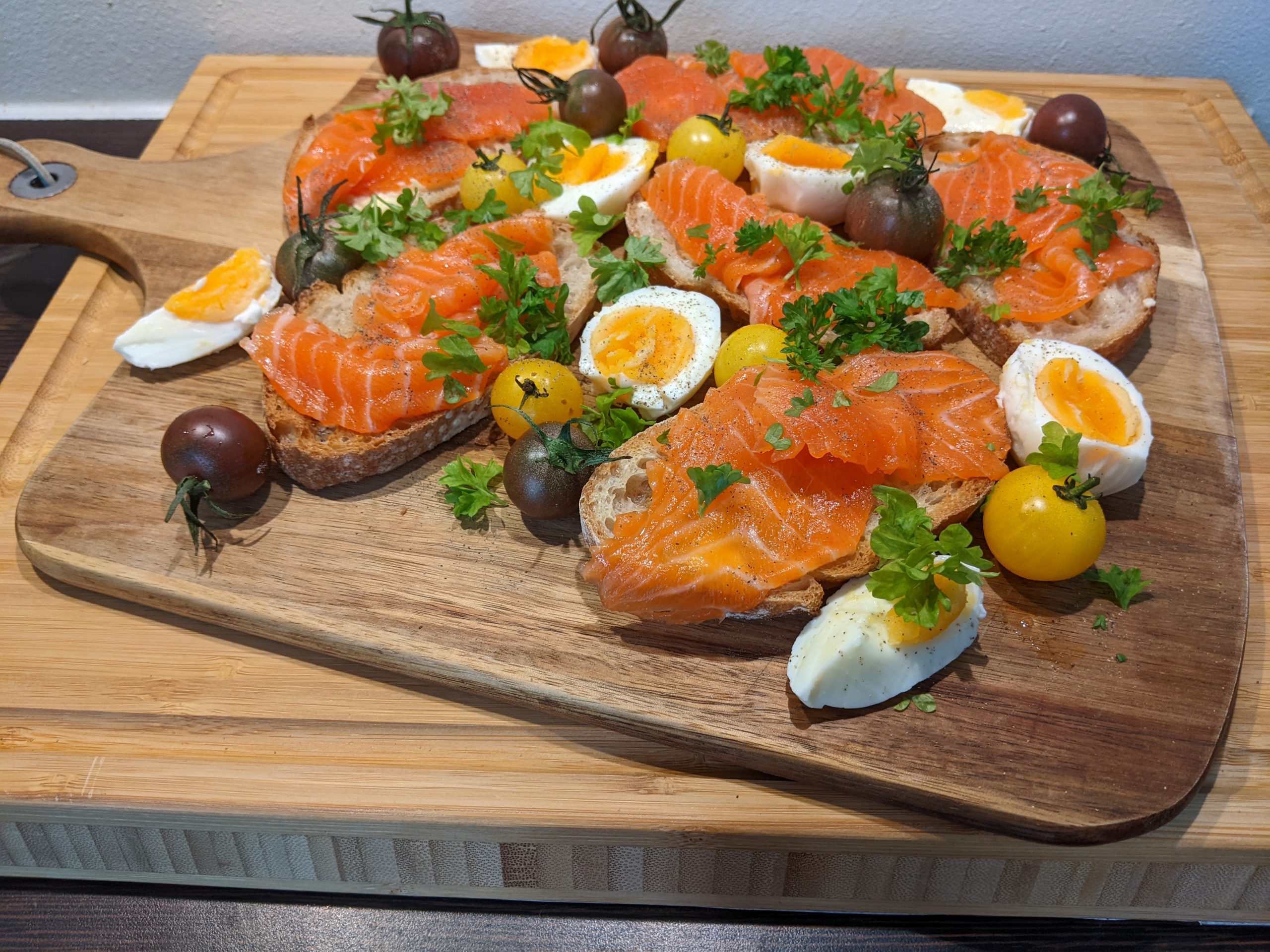 Easy Breakfast Salmon Board