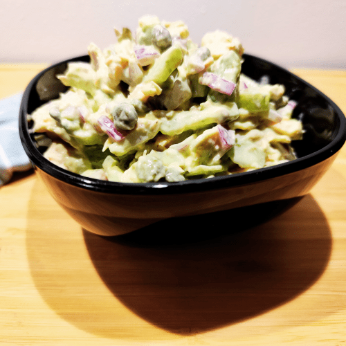 Salmon and avocado salad with cucumber